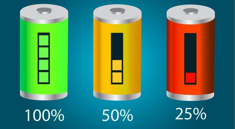 Laden der Powerbank verschiedene Ladesymbole