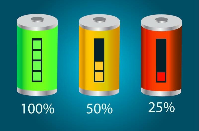 Laden der Powerbank verschiedene Ladesymbole