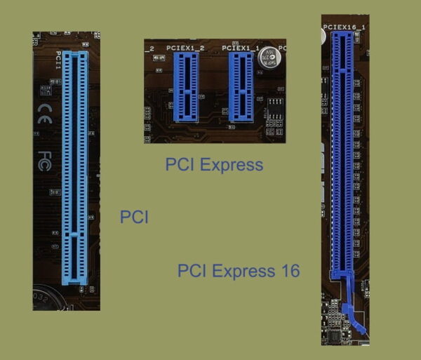 PCI -PCI Express 2.0 -PCI Express 16
1 x PCIe 2.0 x16; 2 x PCIe 2.0 x1; 1 x PCI